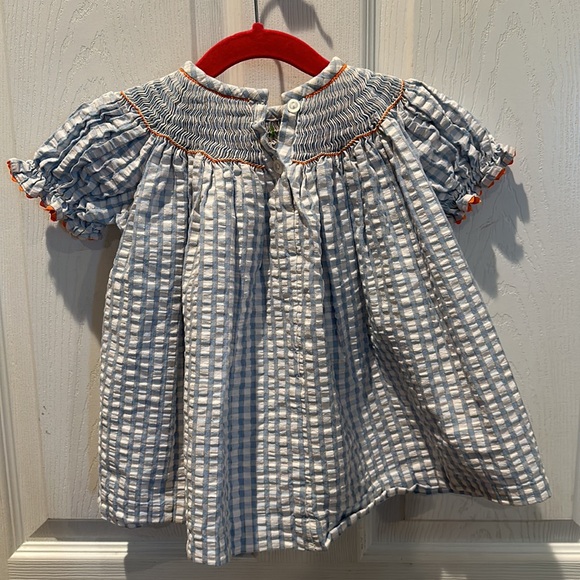 Posh Pickle pumpkin smocked collar dress size 24 months - Picture 3 of 5